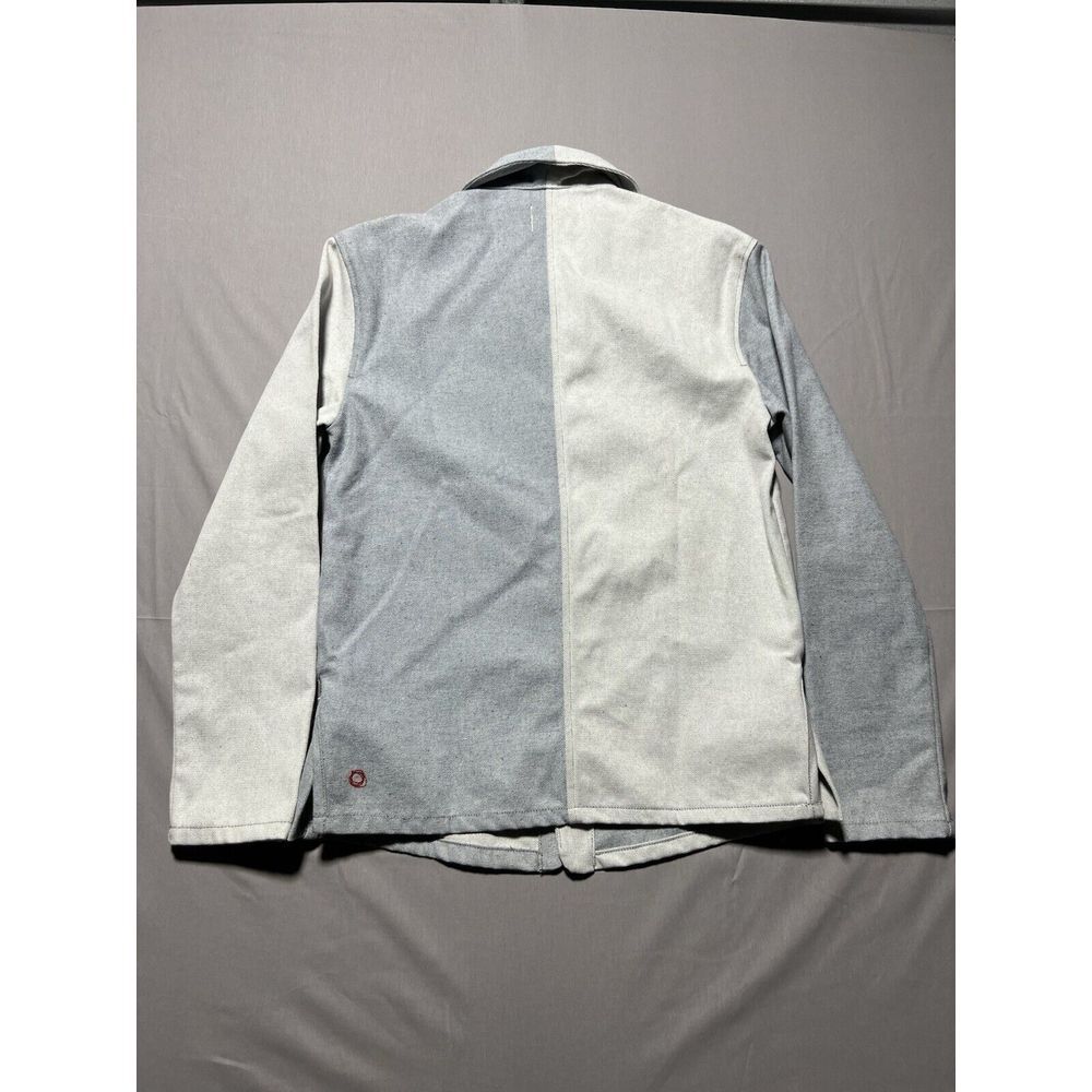 Imperfects Jacket Mens Shepards‎ Denim Button Up Patchwork Chore Coat Shacket XS - Picture 2 of 16
